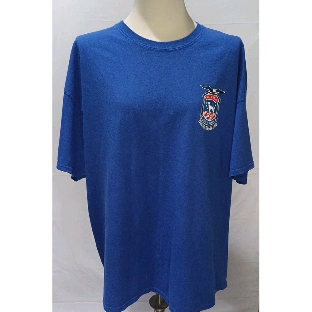 Home Of The Free Because Of The Brave Tails Of Valor Paws Of Honor T-Shirt 3XL